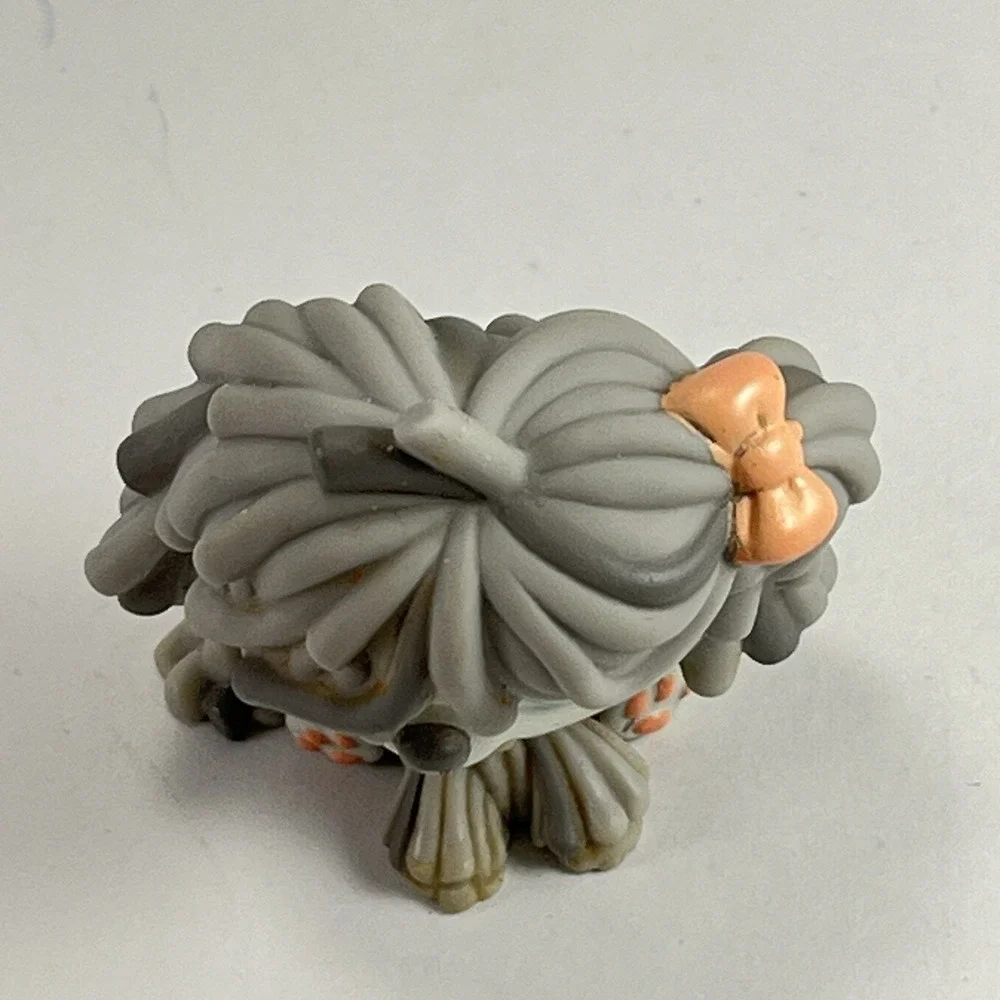 Littlest‎ Pet Shop #1458 Komondor Gray Shaggy Mop Sheepdog Kids LPS Vintage